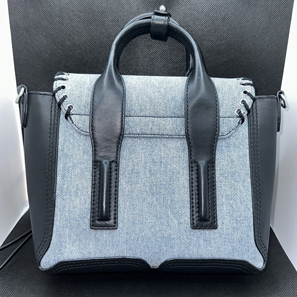 3.1 Phillip Lim Denim and Black Leather Pashli Mini Satchel - Picture 5 of 11